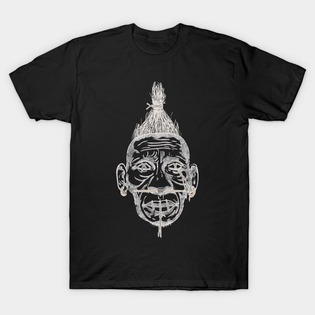 Shrunken Head Macabre Art T-Shirt by Marouk